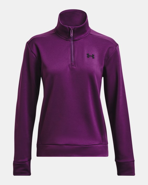 Women's Armour Fleece® ¼ Zip, Purple, pdpMainDesktop image number 4
